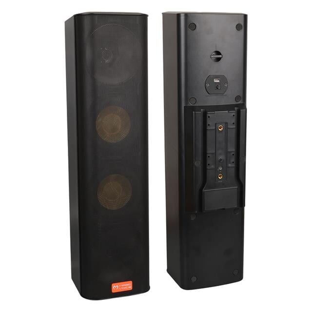 Magicvoice Mv-28 2x13 Cm 40 Watt Komütatörlü Hat Trafolu Siyah Dikey Sütun Hoparlör (tekli Paket)