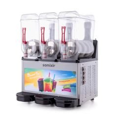 Allure Triple Ice Slush Granita Milkshake ve Soğuk Meyve Suyu Dispenseri, 12+12+12 L, Inox