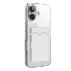 İphone 17 Kart Şeffaf Silikon - Şeffaf