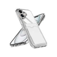 İphone 17 Kart Şeffaf Silikon - Şeffaf