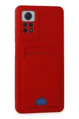 Newface Xiaomi Redmi Note 11 Pro Kılıf Kelvin Kartvizitli Silikon - Kırmızı
