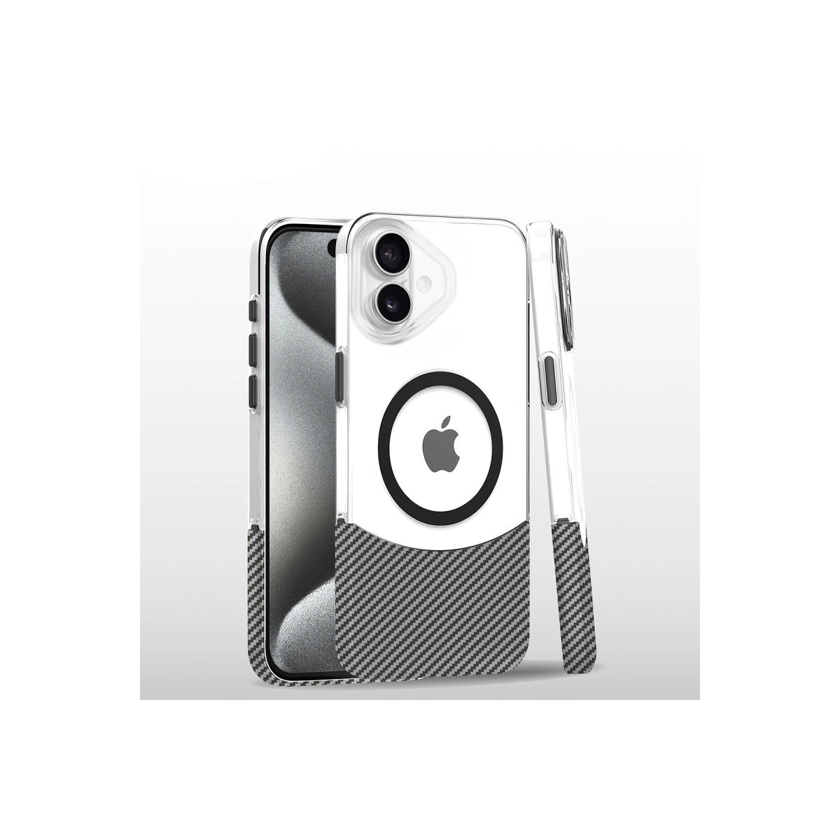 Joko  İphone 16 Plus Carbon Puzzle Magsafe Kapak - Beyaz