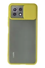 Newface Xiaomi Mi 11 Lite Kılıf Palm Buzlu Kamera Sürgülü Silikon - Sarı