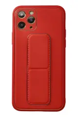 Newface Apple İphone 11 Pro Kılıf Coco Deri Standlı Kapak - Kırmızı