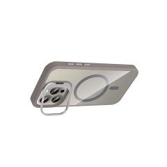 Joko  İphone 15 Pro Max Remim Lensli Magsafe Standlı Kapak - Titan Gri