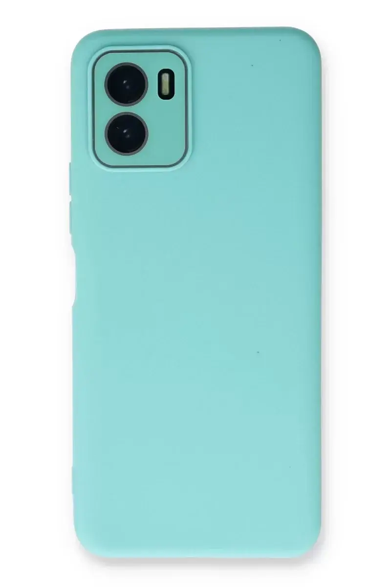 Newface Vivo Y15s Kılıf Lansman Glass Kapak - Turkuaz