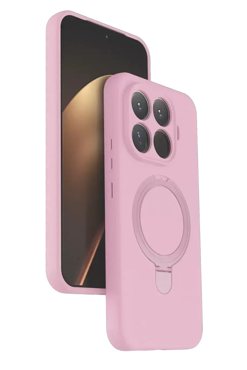 Newface Xiaomi Mi 15t Pro Regal Magsafe Standlı Kapak - Açık Pembe