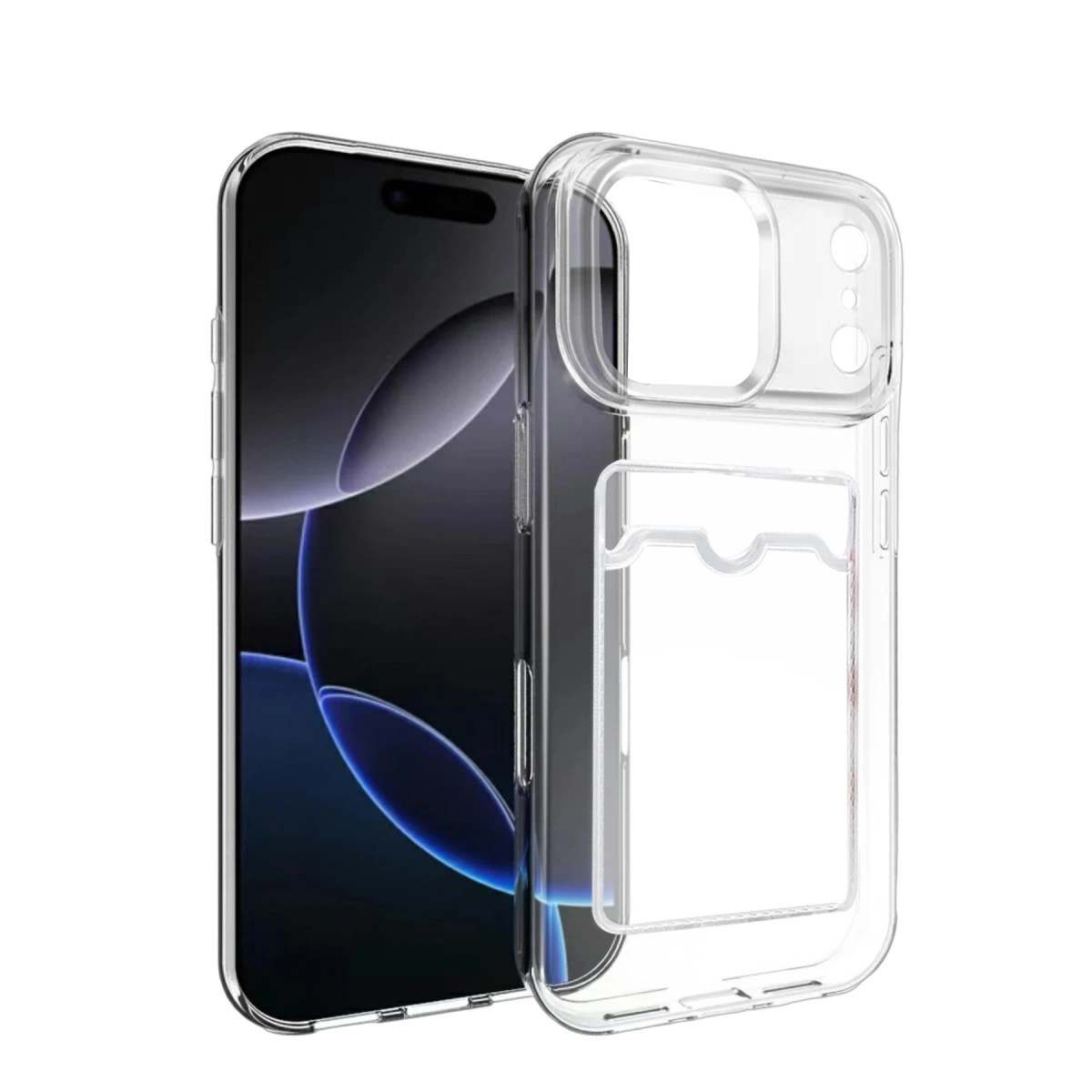 İphone 17 Pro Max Kart Şeffaf Silikon - Şeffaf