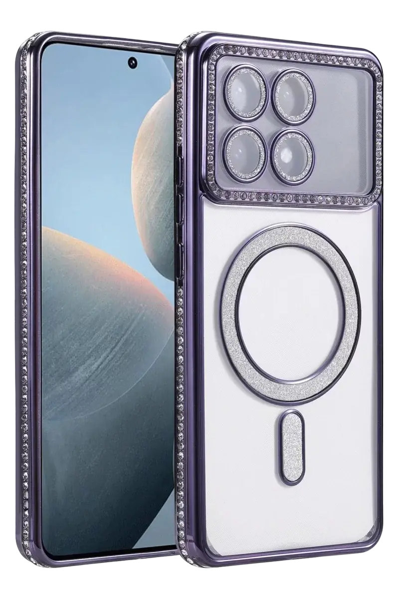 Newface Xiaomi Poco X6 Pro Joke Simli Magneticsafe Kılıf - Derin Mor