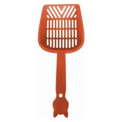 Markapet İnce Elekli Kedi Kumu Küreği Medium 10-25 cm Turuncu