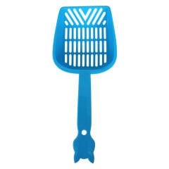 Markapet İnce Elekli Kedi Kumu Küreği Medium 10-25 cm Mavi