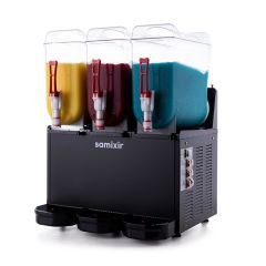 Triple Ice Slush Granita Milkshake ve Soğuk Meyve Suyu Dispenseri, 12+12+12 L, Siyah