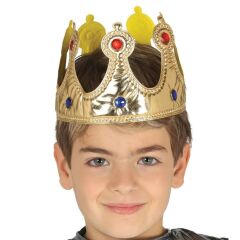 Altın Renk Eva Malzemeden İmal Çocuk Kral Tacı 57 Cm