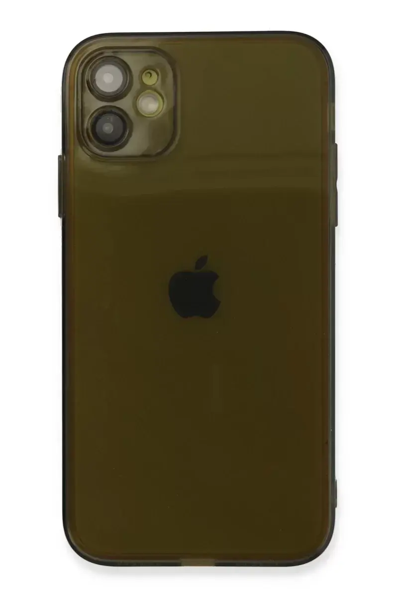 Newface İphone 12 Kılıf Fly Lens Silikon - Siyah