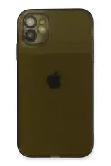 Newface İphone 12 Kılıf Fly Lens Silikon - Siyah