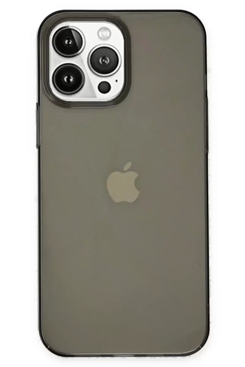 Newface İphone 14 Pro Kılıf Pc Sert Şeffaf Kapak - Siyah