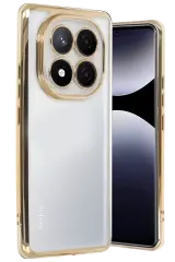 Newface Xiaomi Redmi Note 14 Pro 4g Kılıf Razer Lensli Silikon - Gold