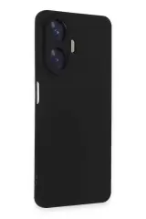 Newface Realme C55 Kılıf Nano İçi Kadife Silikon - Siyah