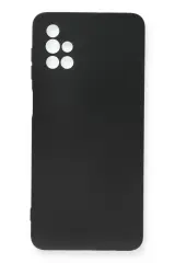 Newface Samsung Galaxy M51 Kılıf Nano İçi Kadife Silikon - Siyah