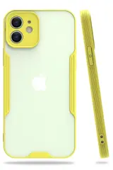 Newface Apple İphone 12 Kılıf Platin Silikon - Sarı