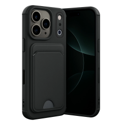 İphone 17 Pro Kelvin Kartvizitli Silikon - Siyah