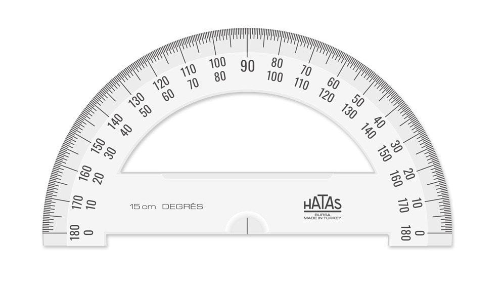 Minkale İletki Yarım Daire 180 Derece 15cm