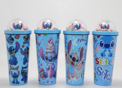 Sevimli Stitch Pipetli Boncuklu Termos & Suluk Alk4708