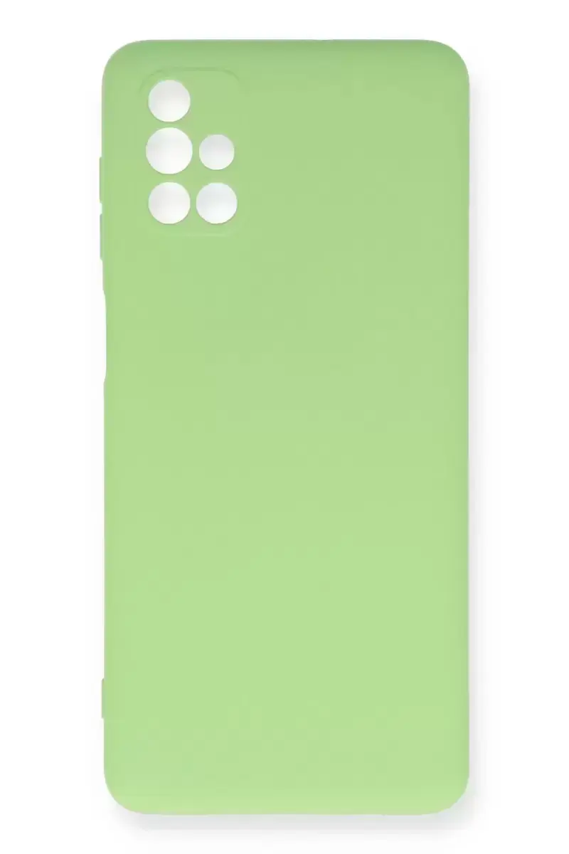 Newface Samsung Galaxy M51 Kılıf Nano İçi Kadife Silikon - Yeşil