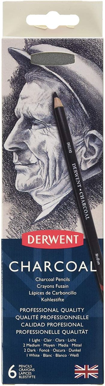 Charcoal Pencil 6'lı Teneke Kutu