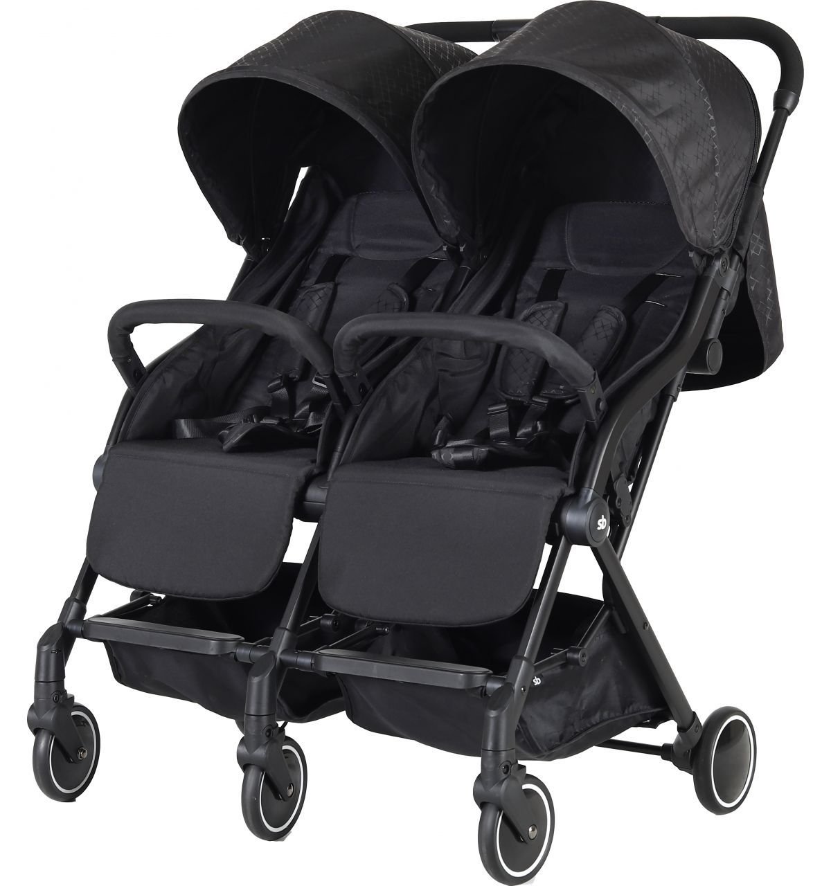 Sunny Baby 9002 Moonstar İkiz Bebek Arabası Siyah