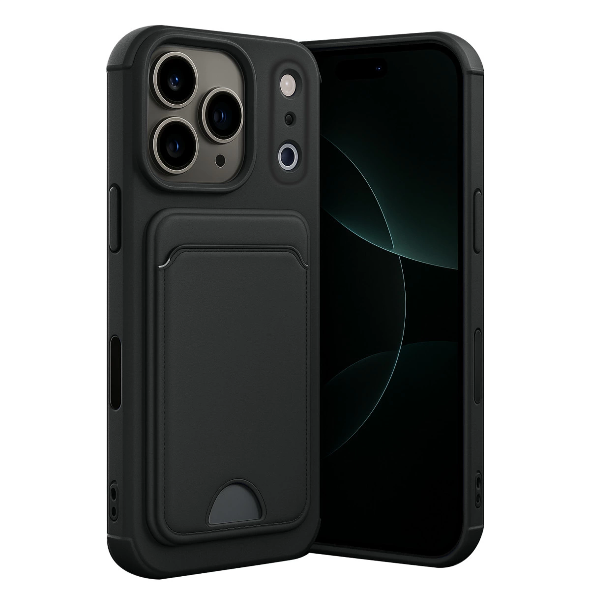 İphone 17 Pro Max Kelvin Kartvizitli Silikon - Siyah