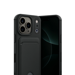 İphone 17 Pro Max Kelvin Kartvizitli Silikon - Siyah