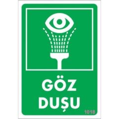 Göz Duşu Uyarı Levhası 17,5x25 KOD:1018