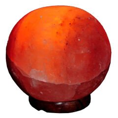 Küre Şekilli Doğal Himalaya Kaya Tuzu Lambası Kablolu Ampullü Pembe 2-3 Kg