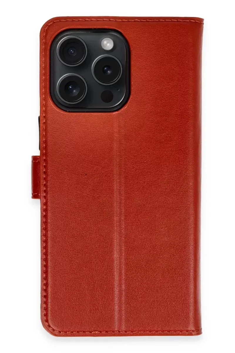 Newface İphone 15 Pro Max Kılıf Trend S Plus Kapaklı Kılıf - Kırmızı