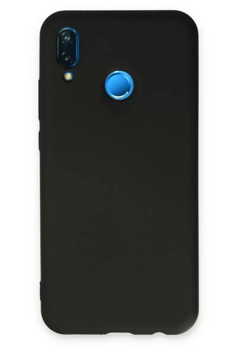 Newface Huawei P20 Lite Kılıf Nano İçi Kadife Silikon - Siyah