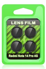 Newface Xiaomi Redmi Note 14 Pro 4g Raze Metal Kamera Lens - Siyah