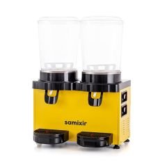 Panaromik Twin Soğuk İçecek Dispenseri, 10 L+10 L, Sarı