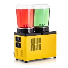 Panaromik Twin Soğuk İçecek Dispenseri, 10 L+10 L, Sarı