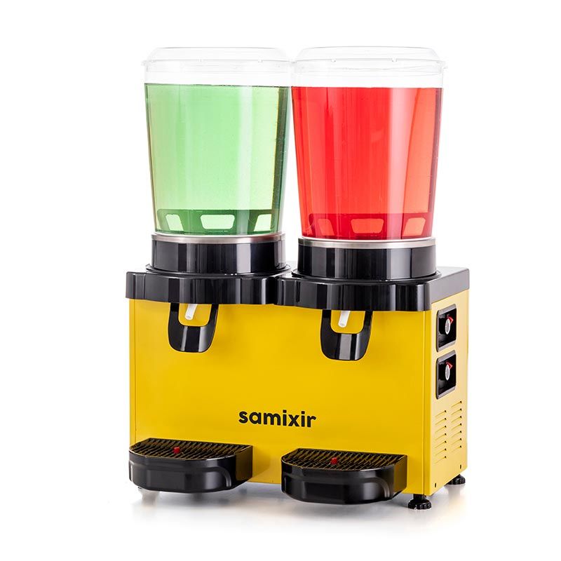 Panaromik Twin Soğuk İçecek Dispenseri, 10 L+10 L, Sarı