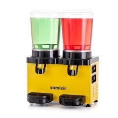 Panaromik Twin Soğuk İçecek Dispenseri, 10 L+10 L, Sarı