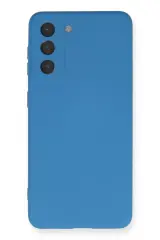 Newface Samsung Galaxy S21 Kılıf Nano İçi Kadife Silikon - Mavi