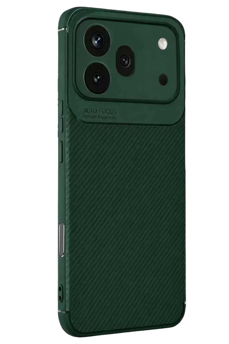 Newface Huawei Honor 600 Pro Auto Focus Karbon Kapak - Koyu Yeşil