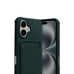 İphone 17 Kelvin Kartvizitli Silikon - Koyu Yeşil