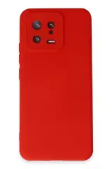 Newface Xiaomi Mi 13 Kılıf Nano İçi Kadife Silikon - Kırmızı