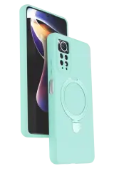 Newface Xiaomi Redmi Note 12 Pro 4g Regal Magsafe Standlı Kapak - Su Yeşili