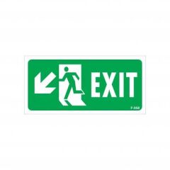 Exit Sol Aşağı Uyarı Levhası 17,5x25 KOD:958