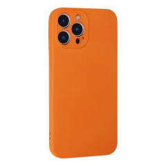 İphone 13 Pro Max Kılıf Nano İçi Kadife Silikon - Turuncu