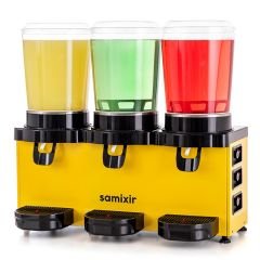 Panaromik Triple Soğuk İçecek Dispenseri, 10 L+10 L+10 L, Sarı