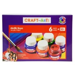Metalik Akrilik Boya 6x30ml 6 Renk